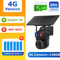 SHIWOJIA 4K 8MP 36X Zoom 4G Solar Camera Dual Lens Dual Screen Human
