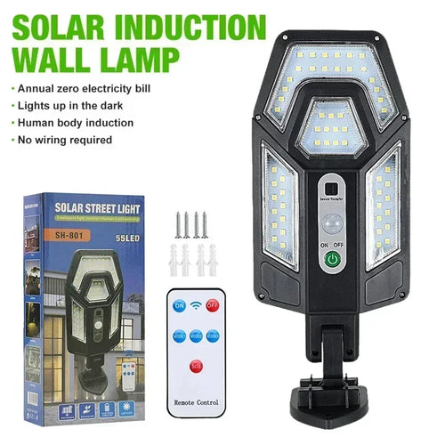 Outdoor Solar Garden Lights with Human Body Motion Sensor 3 Modes