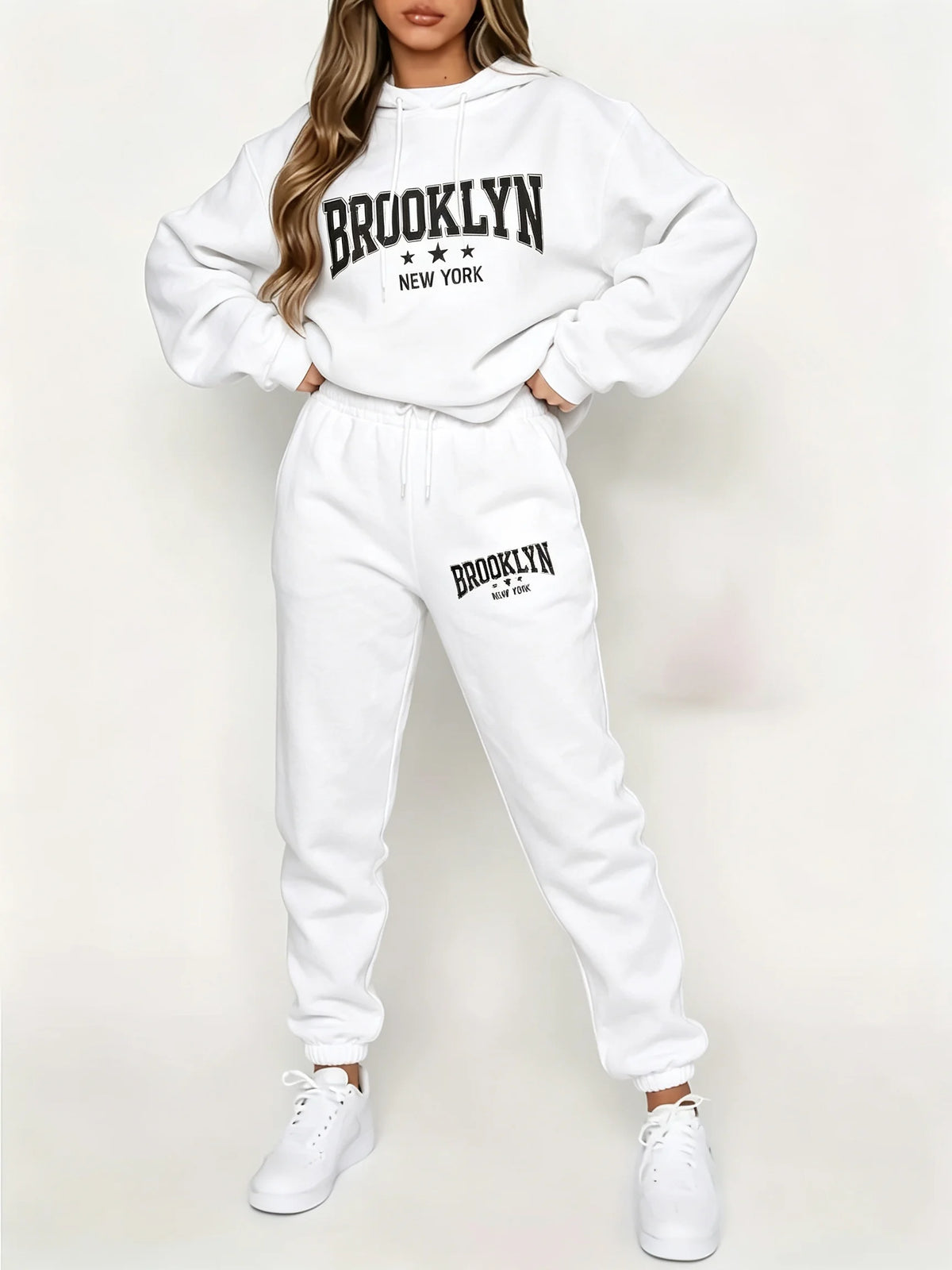 Women's autumn and winter hip-hop casual Brooklyn New York letter