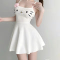 Dress Sanrio Sweet and Cute Dress Anime Hello Kitty Women's Sexy Spicy