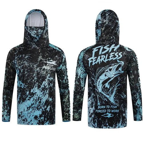 Men's Hooded Fishing Shirt, UPF Sun Protection, Breathable, Long