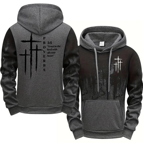 Jesus Christ Fashion Men's Set Hooded Sweatshirt and Sweatpants Autumn