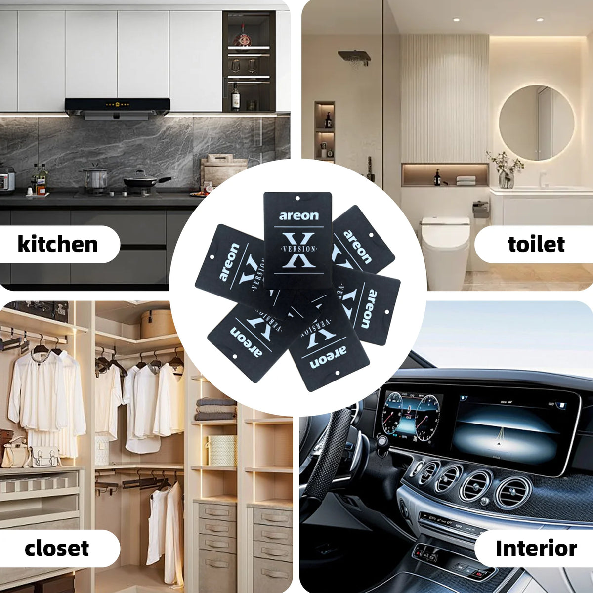 Our High-Quality [Shape X] car air fresheners, which can be used as