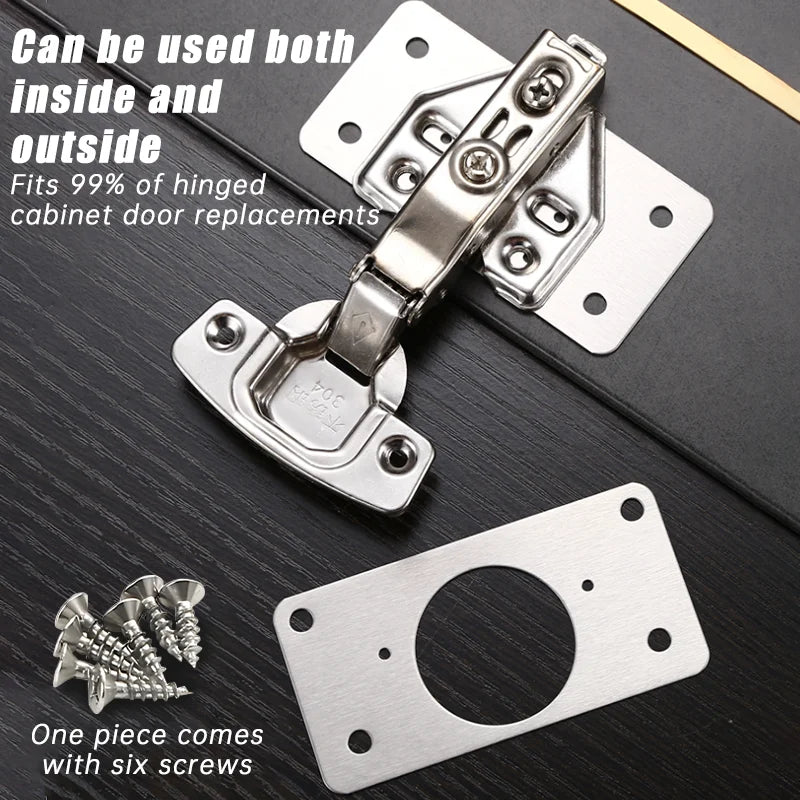 Cabinet Hinge Repair Plate Kit Kitchen Cupboard Door Hinge Mounting