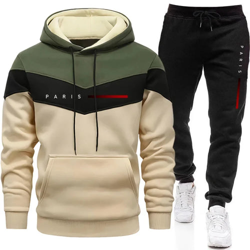 Paris Fashion Men's Hoodies Set Daily Casual Sports Hooded Sweatshirt
