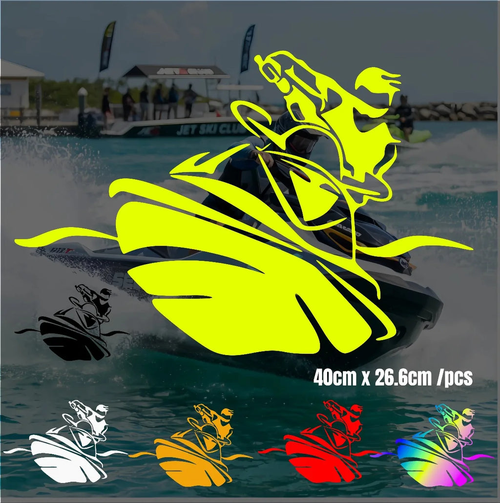 JetSki Stickers Water Super Boat Sticker Riding Vinyl Decal Waverunner