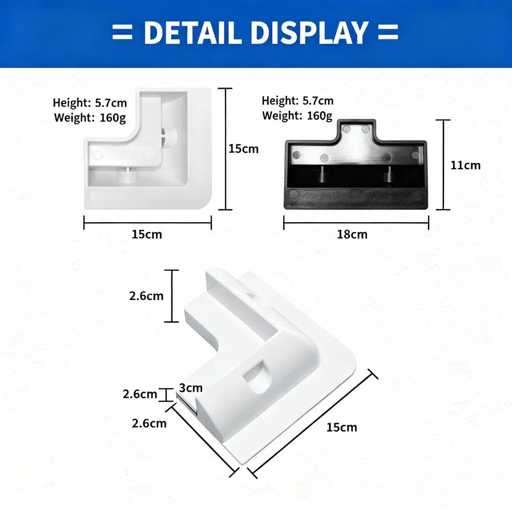 2/4/6Pcs RV Solar Panel Bracket Drill-Free Mounting Corner Side