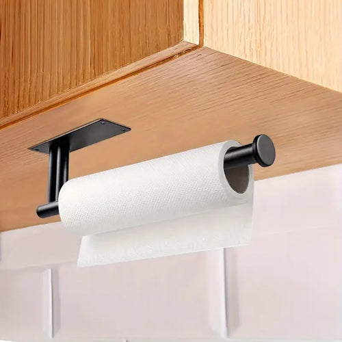 1PC Paper Towel Holder Under Cabinet Wall Mount Stainless Steel