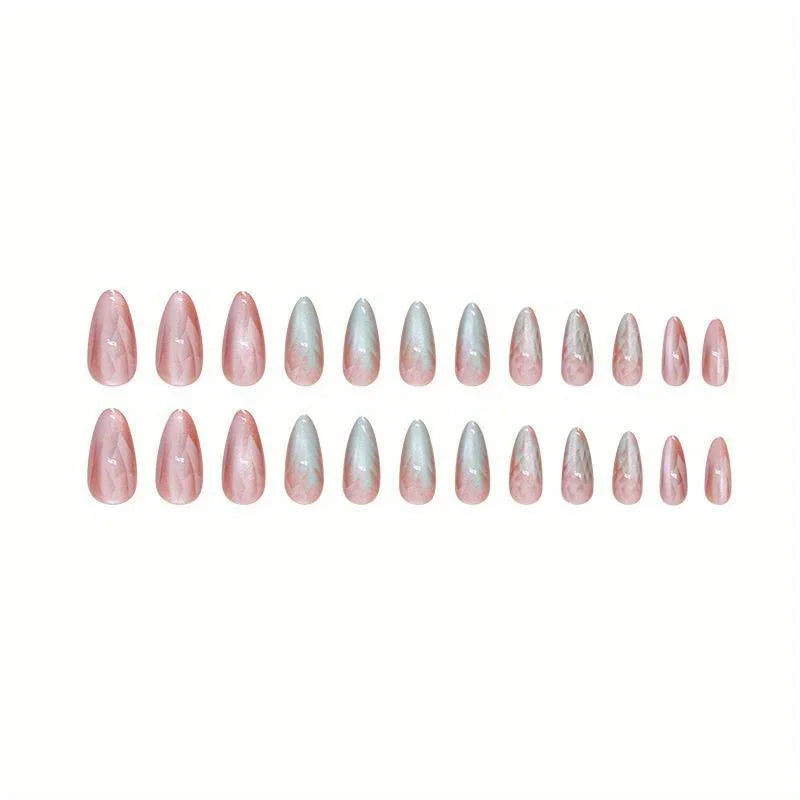 24 Pcs Gradient FakeNails Removable FakeNails Nail Art PiecesNail