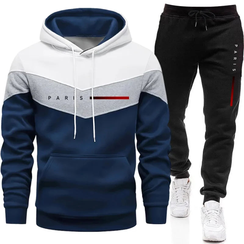 Paris Fashion Men's Hoodies Set Daily Casual Sports Hooded Sweatshirt