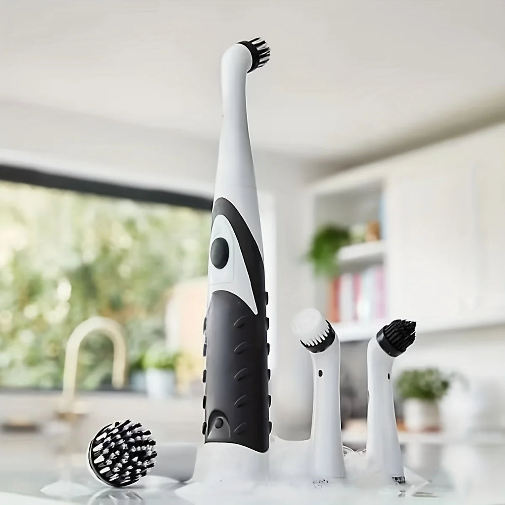 Cleaning brush Sonic Scrubber, Cleaning Tool With 4 Brushes