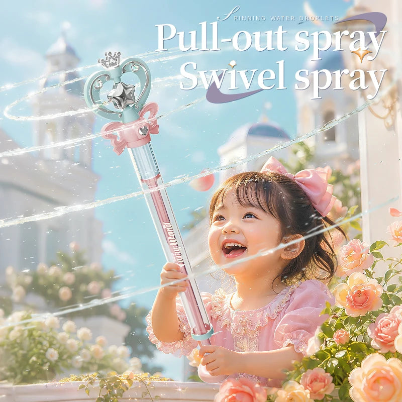 Magic Fairy Wand Water Gun Sparkling Summer Water Play Toy for Kids