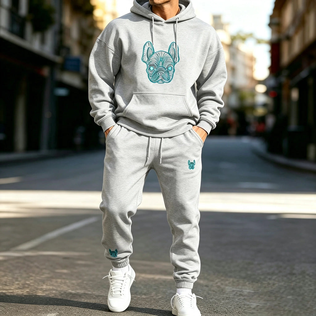 Men's Autumn Winter 2 Piece Outfits Casual Hoodie & Sweatpants Set