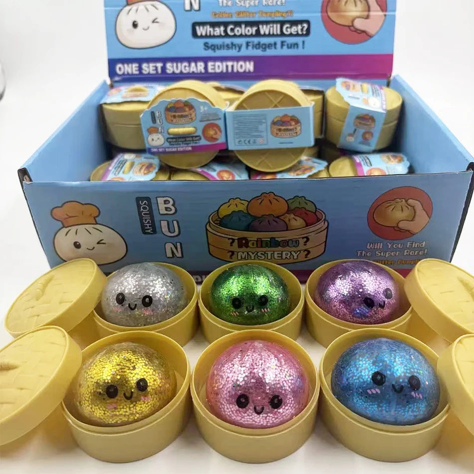 Glitter Dumpling Squishy ULTRA RARE Gold Glitter Hidden Edition