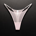Mesh Women Briefs Seamless Thong Ultra-thin Sexy High Slit Underwear