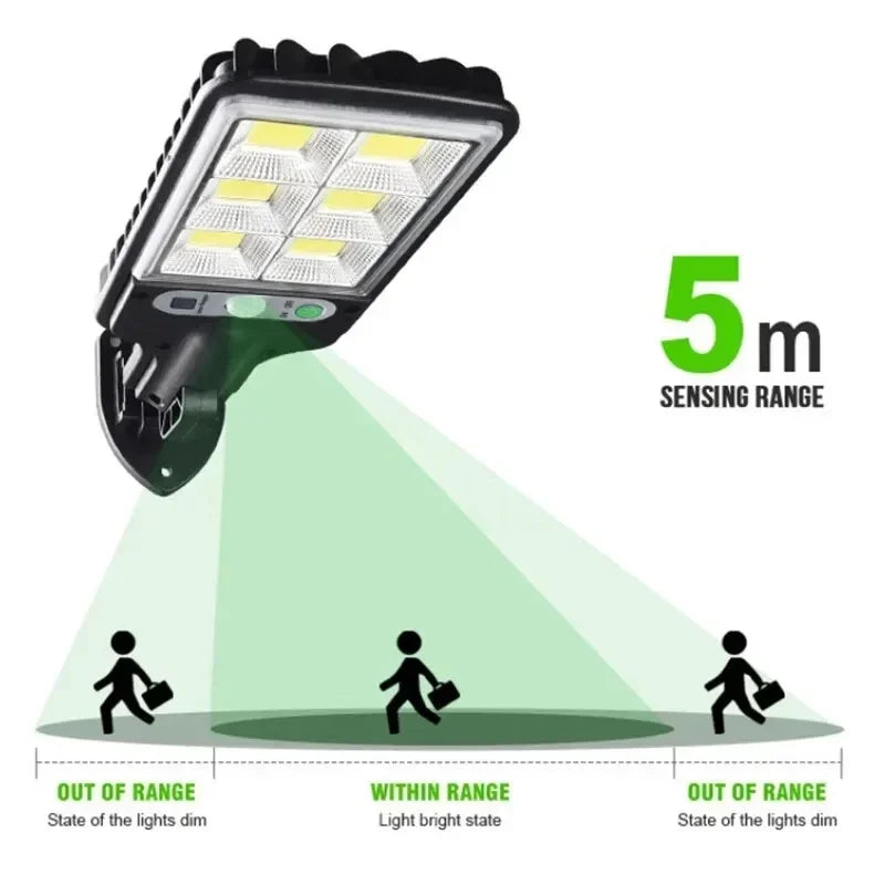 Outdoor Solar Garden Lights with Human Body Motion Sensor 3 Modes