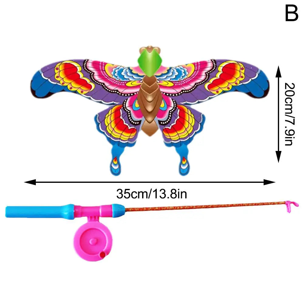 Children Kite Toy Cartoon Eagle Foldable Mini Plastic Toys Kite Hand