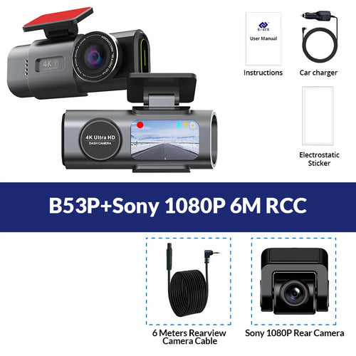Dash Cam 4K UHD Recording Car Camera DVR Night Vision Video Recorder
