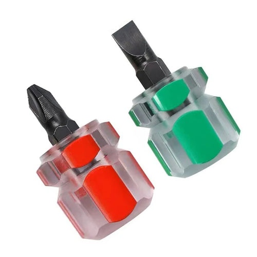 2PCS Mini Short Screwdriver Set – Portable Pocket Size Screwdrivers,