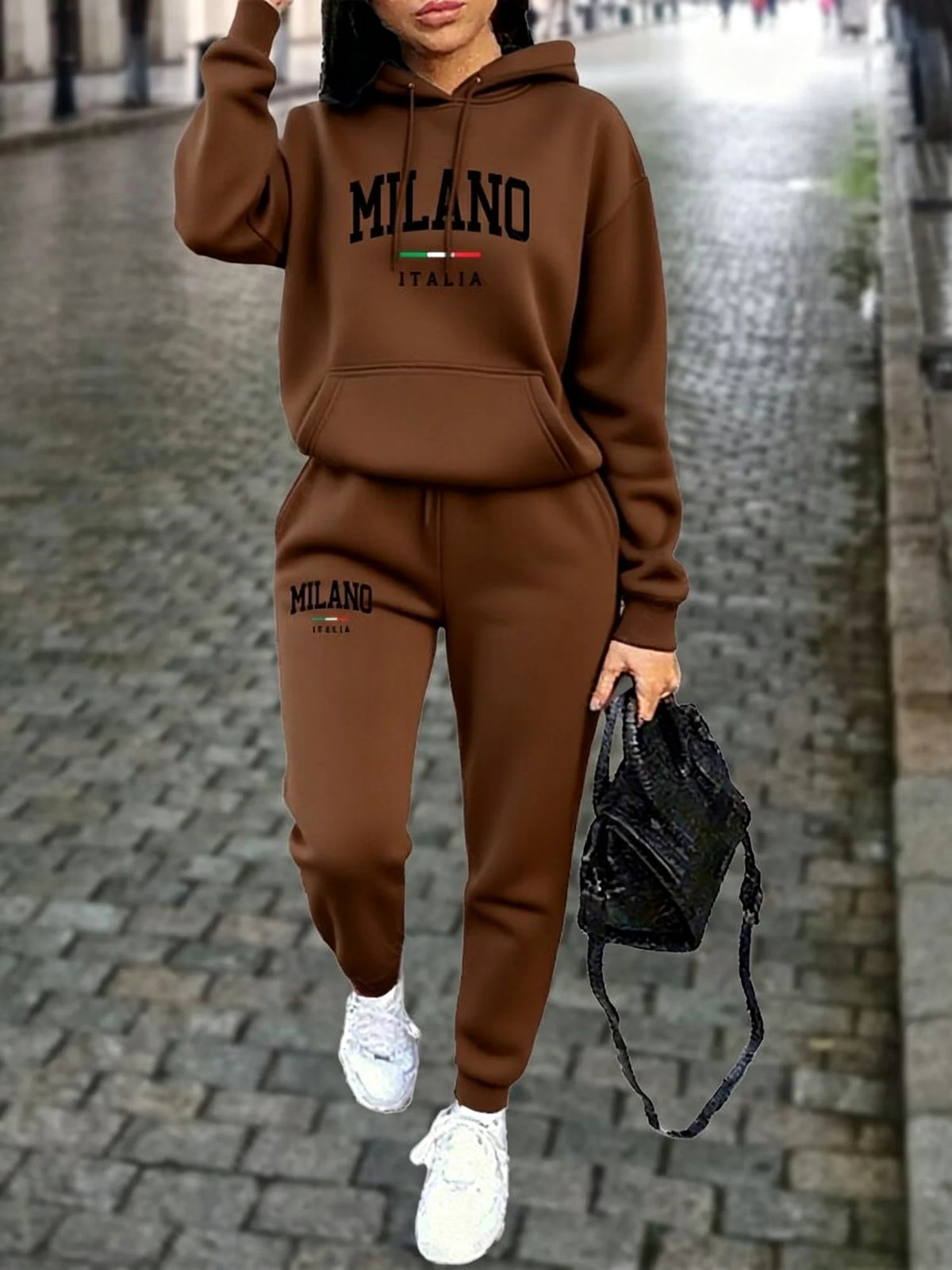 MILANO Pants Sets for Women Clothing High quality Sweatshirt Sweatpant