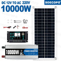 Solar System 10000W Complete Kit 12V To 220V 100A Controller 200W