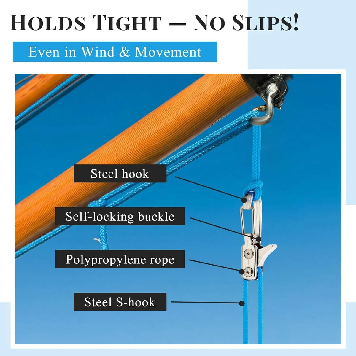 Rope Tying Tool And Tensioner with Roller Tensioner, Heavy-Duty