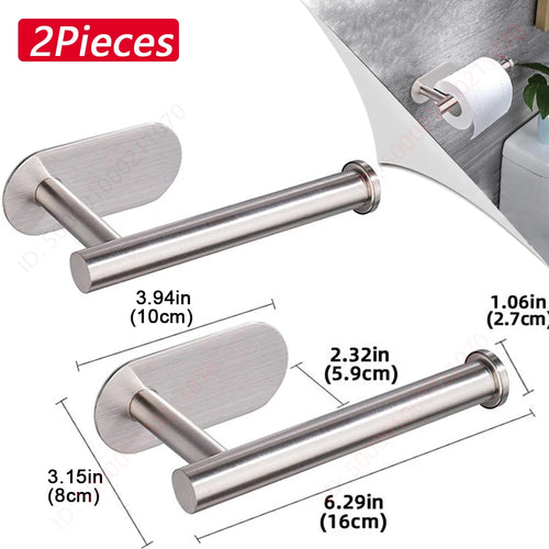 1~2PCS Toilet Paper Rack Bathroom Paper Towel Holder Adhesive