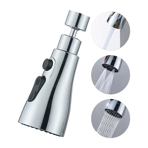 3 In 1 Kitchen Faucet Extender Universal 360° Rotate Pull Out Kitchen