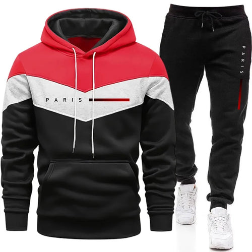 Paris Fashion Men's Hoodies Set Daily Casual Sports Hooded Sweatshirt