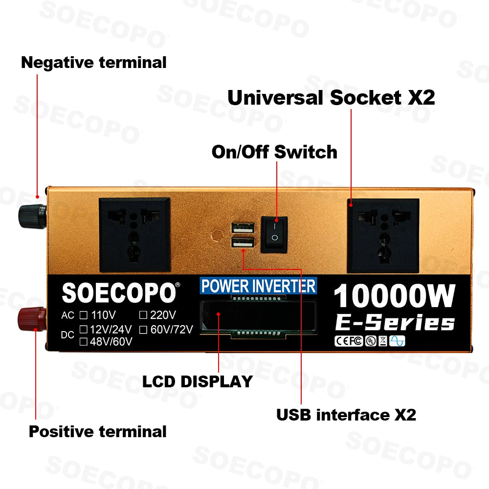 10000W Solar System Complete Kit Dual12V/24V To 110V/220V100A
