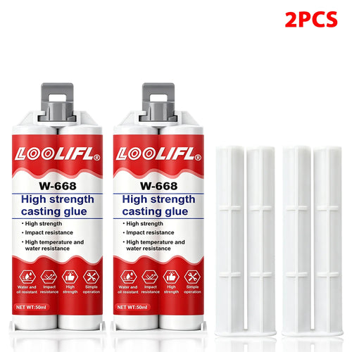 Loolifl W-668 Castwork Ab Glue Heavy-Duty Epoxy Repair Adhesive