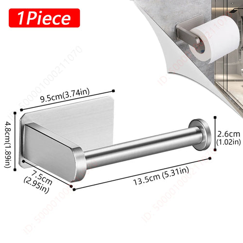 1~2PCS Toilet Paper Rack Bathroom Paper Towel Holder Adhesive