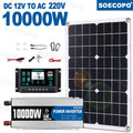 SOECOPO 7000W Solar Power System Kit, 12V to 110V/220V Inverter, 500W