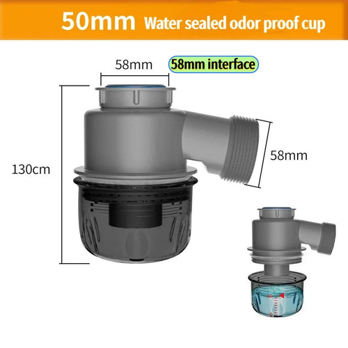 Kitchen Waste Disposer, Three-way Elbow, Single Double Groove,