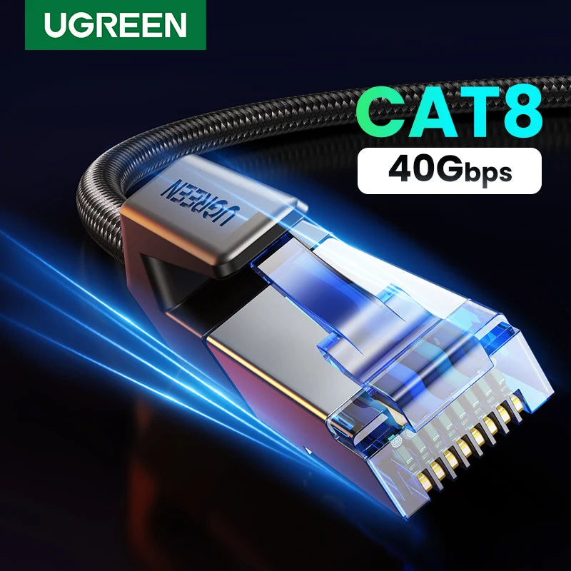 UGREEN CAT 8 Ethernet Cable High Speed Braided 40Gbps 2000MHz Network