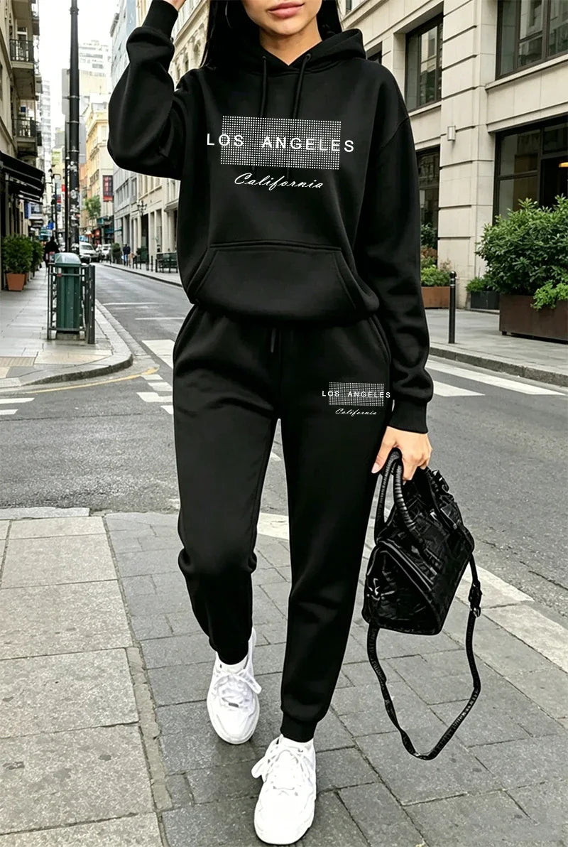 2026 Women's 2 Pcs Set Casual Sweatshirt Outfits Outdoors Sports