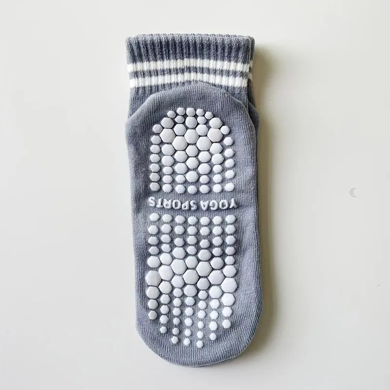 1/5 Pair Women's Silicone Anti Slip Pilates Yoga Socks Sweat Absorbing