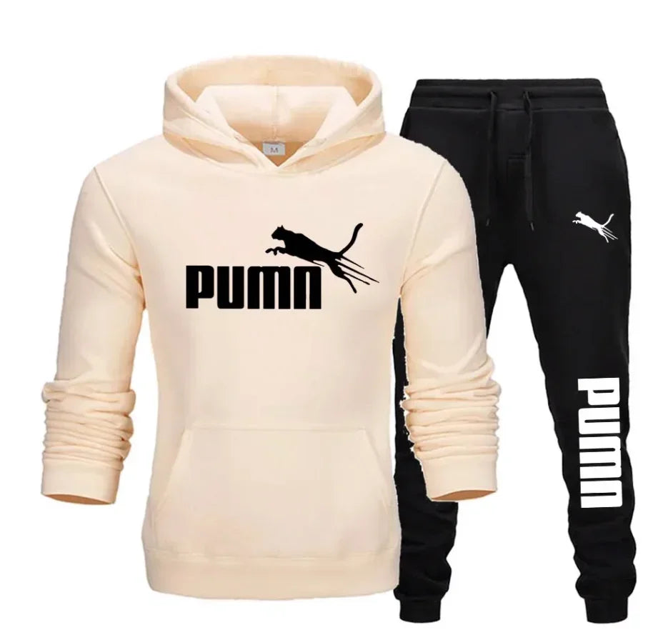 2026 New Autumn and Winter Men's Pullover Hoodie and Pants Two-Piece
