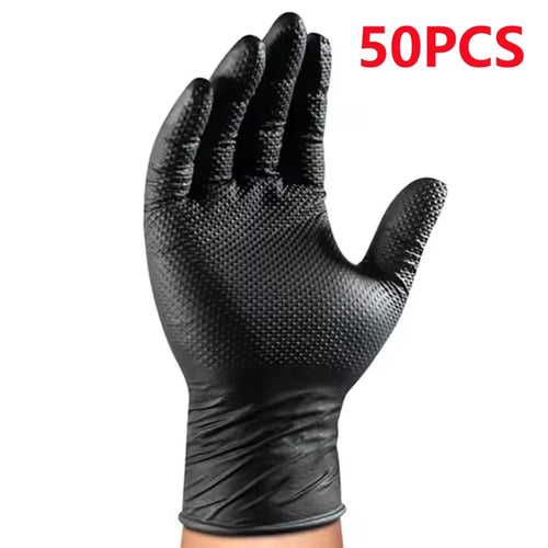 Industrial Black Nitrile Gloves 8mil Heavy Duty Disposable Gloves with