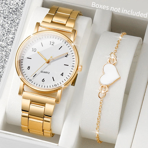 2/4PCS Fashion Arabic Dial Women Watches Simple Quaretz Wristwatch
