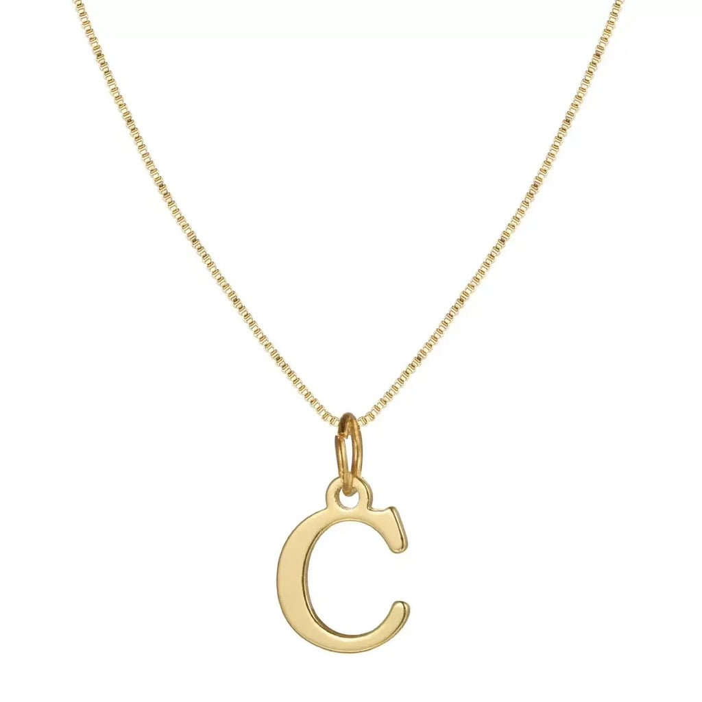 A-Z Initial Necklace 18K Gold Plated Necklace Cute Letter Stainless