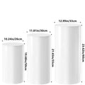 3/5Pcs White Cylinder Pedestal Stands, Round Plinth Pillars for