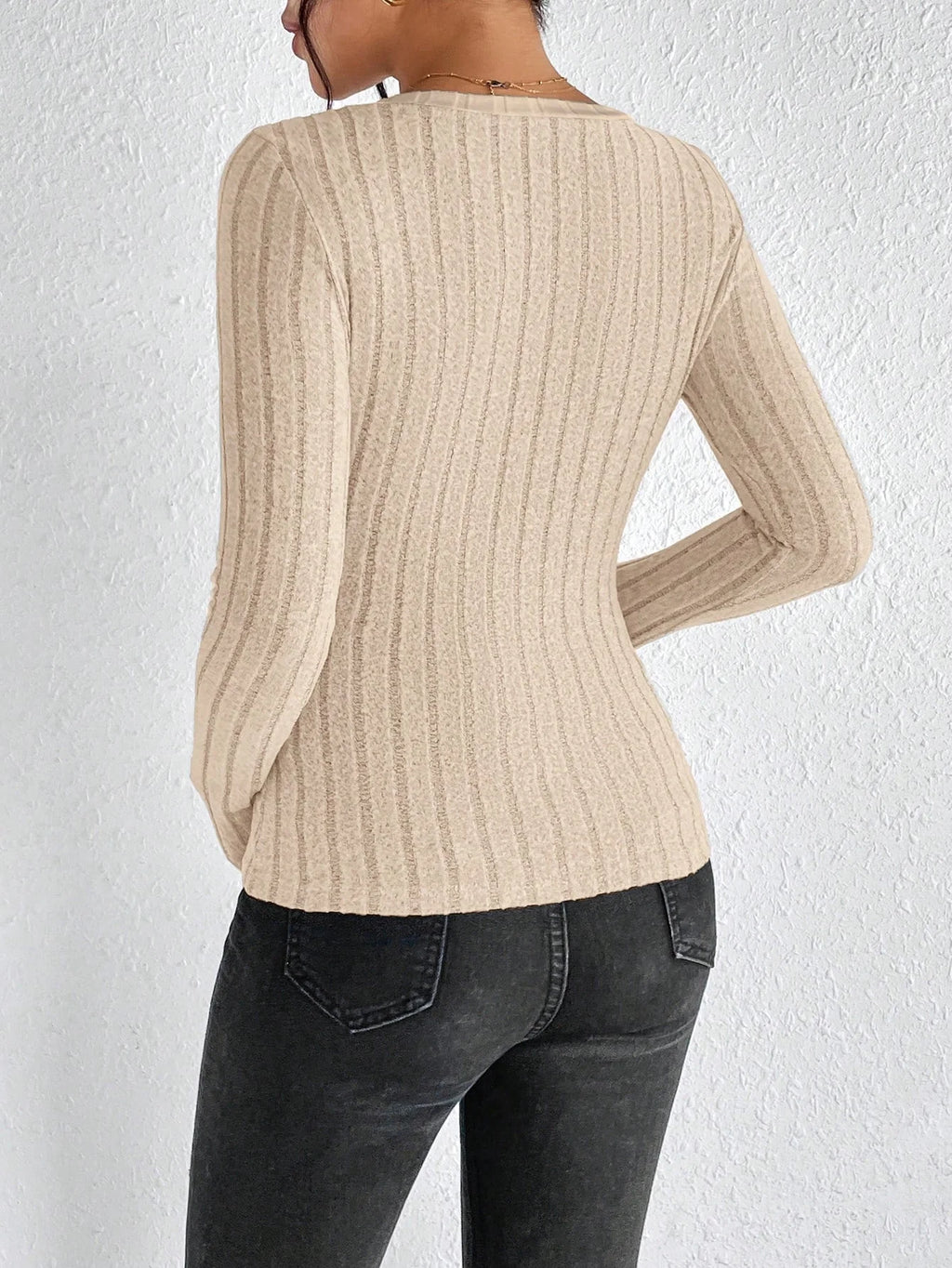 Women's autumn and winter casual all-match basic T shirt slim slim