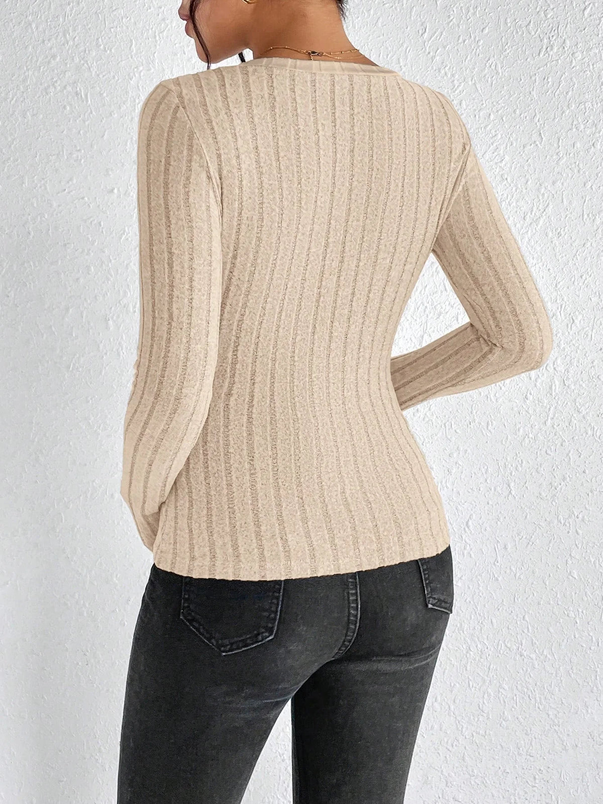Women's autumn and winter casual all-match basic T shirt slim slim