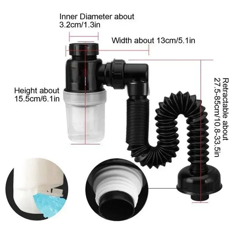 P-Trap Kitchen Sink Deodorant Set Launch Pipeline Deodorizing Filter