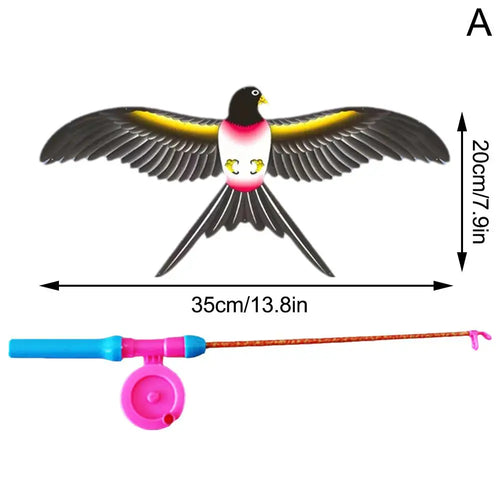 Children Kite Toy Cartoon Eagle Foldable Mini Plastic Toys Kite Hand