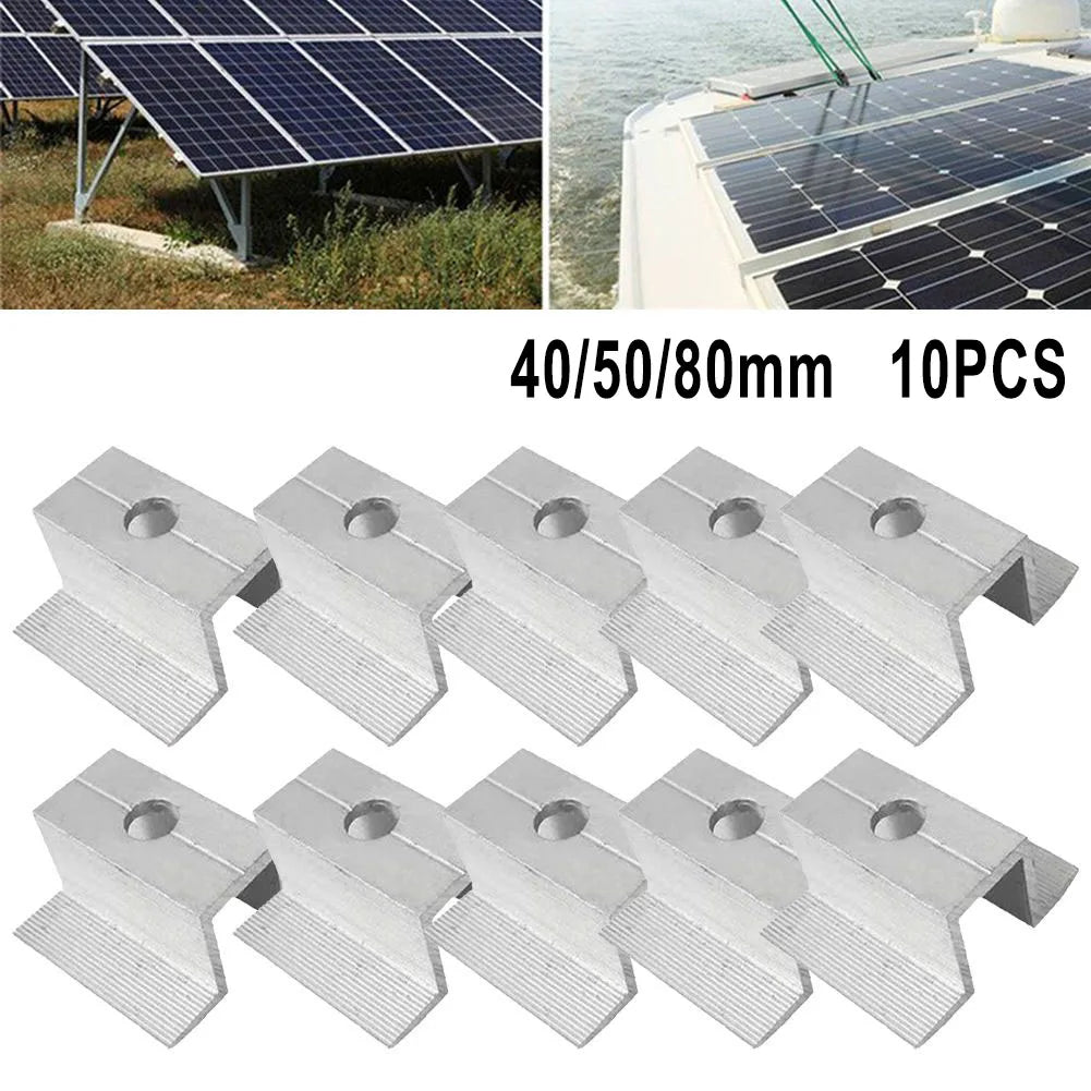 10Pcs/set Solar Middle Clamp PV Fit For Aluminum Alloy Solar Panel