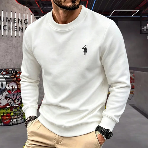 100% pure cotton high-end brand men's long sleeve polo shirt autumn