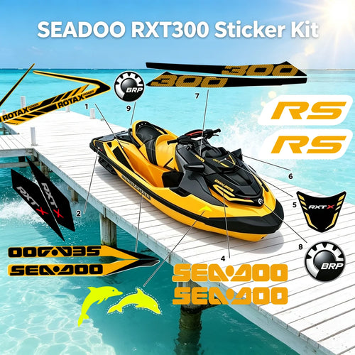 For SEADOO RXT300 Stickers Jet Ski Boat Vinyl Decal Watercraft