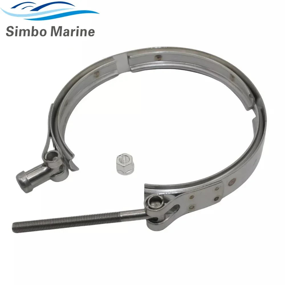 Exhaust Clamp V Fits for Volvo Penta D4 D6 for Yanmar 6LY 6LY2 Marine